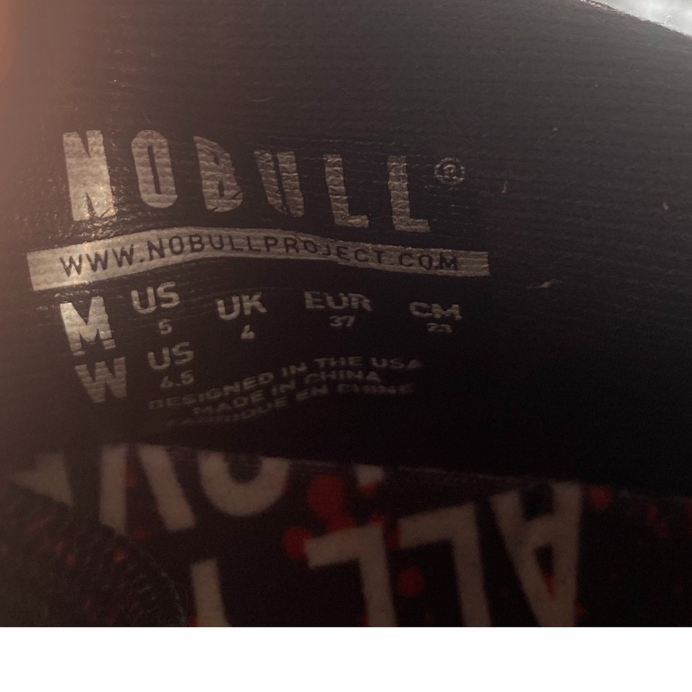 NOBULL SuperFabric Trainer Black All You Need Is Love Men 5 /Women 6.5 Trainers - Picture 4 of 9